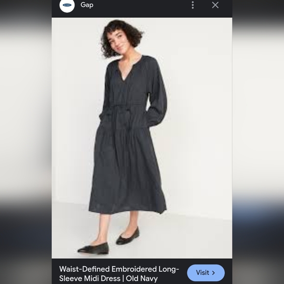 NWT Old Navy tassel ties tiered Embroidered Long Sleeve boho Midi Maxi Dress 3X - Picture 4 of 17